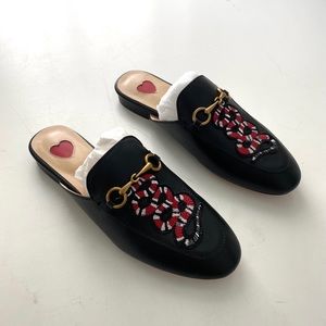 Themost Women Snake Embrodiery Mules